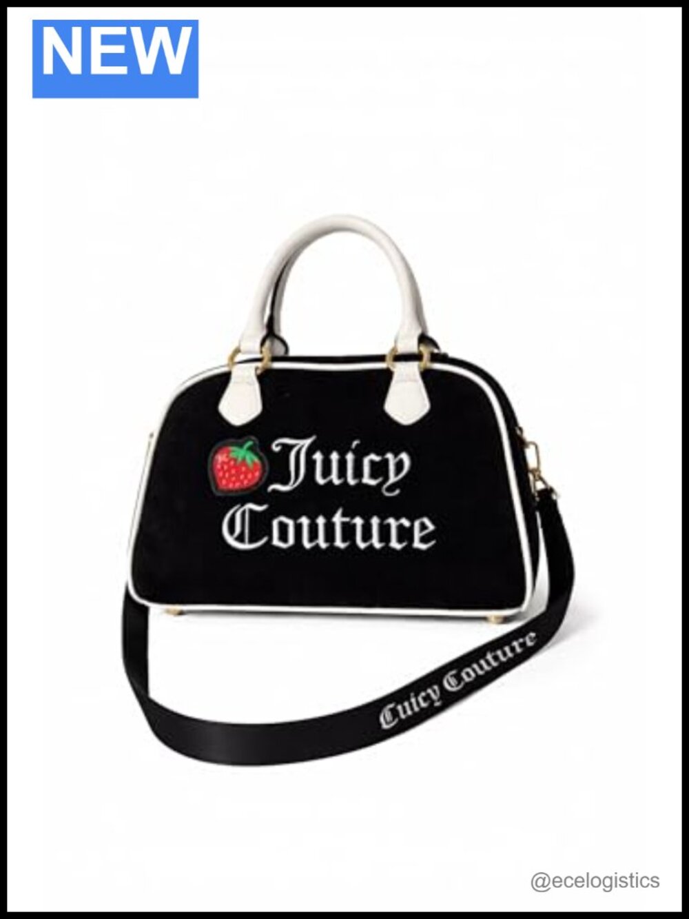 Juicy Couture Terry Satchel with Crossbody Strap - Medium
